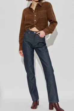A.P.C. GRANATOWY Jeansy `Standard`