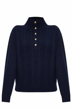A.P.C. GRANATOWY Wełniany golf