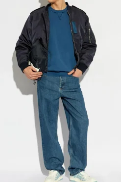 A.P.C. NIEBIESKI Bluza `Label`