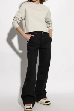 A.P.C. SZARY Bluza `Label`