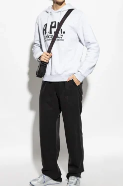 A.P.C. SZARY Bluza z kapturem