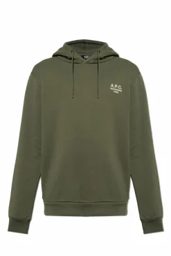 A.P.C. ZIELONY Bluza z kapturem