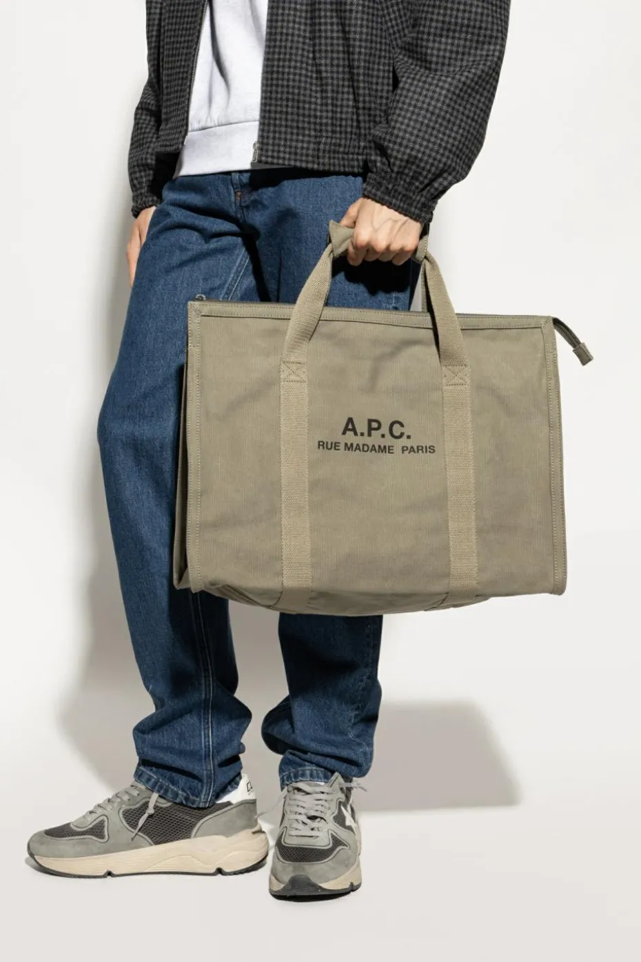 A.P.C. ZIELONY Torba typu `shopper`