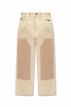 Balenciaga beżowy Jeansy z szerokimi nogawkami