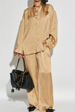 Balenciaga beżowy Koszula ze wzorem w prążki