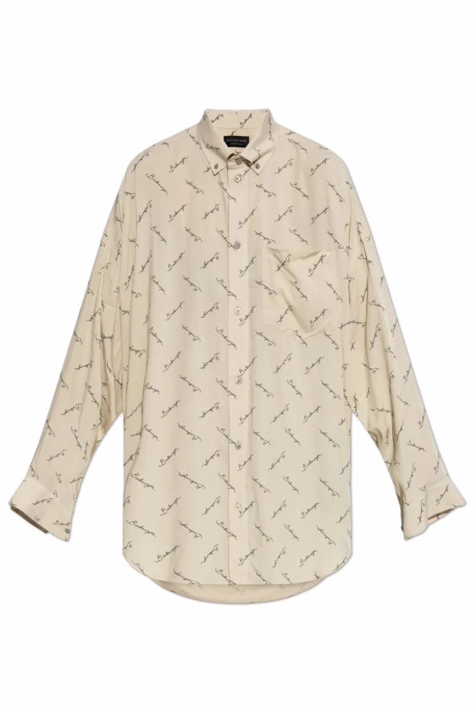 Balenciaga beżowy Koszula z logo