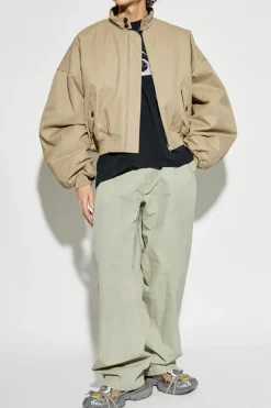 Balenciaga beżowy Ocieplana kurtka ze stójką