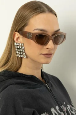 Balenciaga beżowy Okulary przeciwsłoneczne
