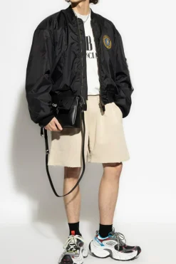 Balenciaga beżowy Szorty z logo