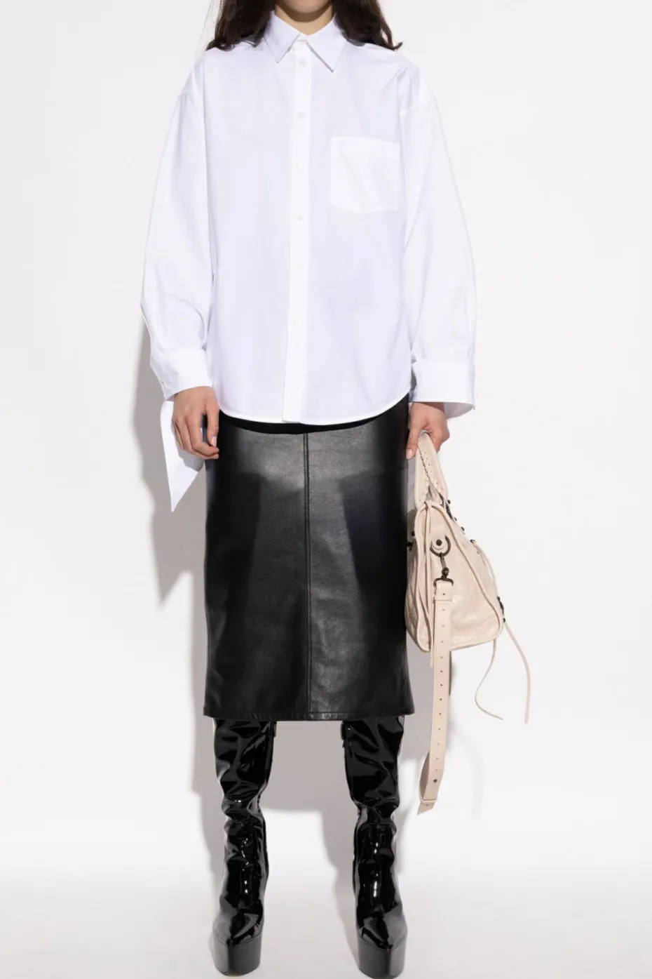 Balenciaga BIAŁY Koszula z logo