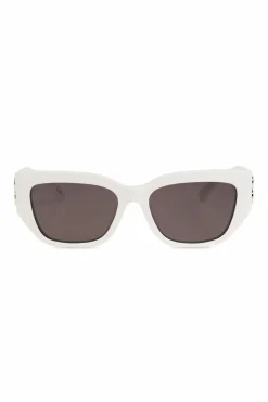 Balenciaga BIAŁY Okulary przeciwsłoneczne
