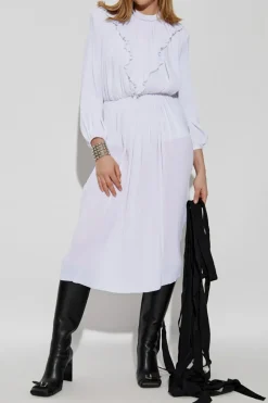 Balenciaga BIAŁY Plisowana sukienka