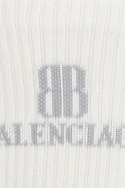 Balenciaga BIAŁY Skarpety z logo