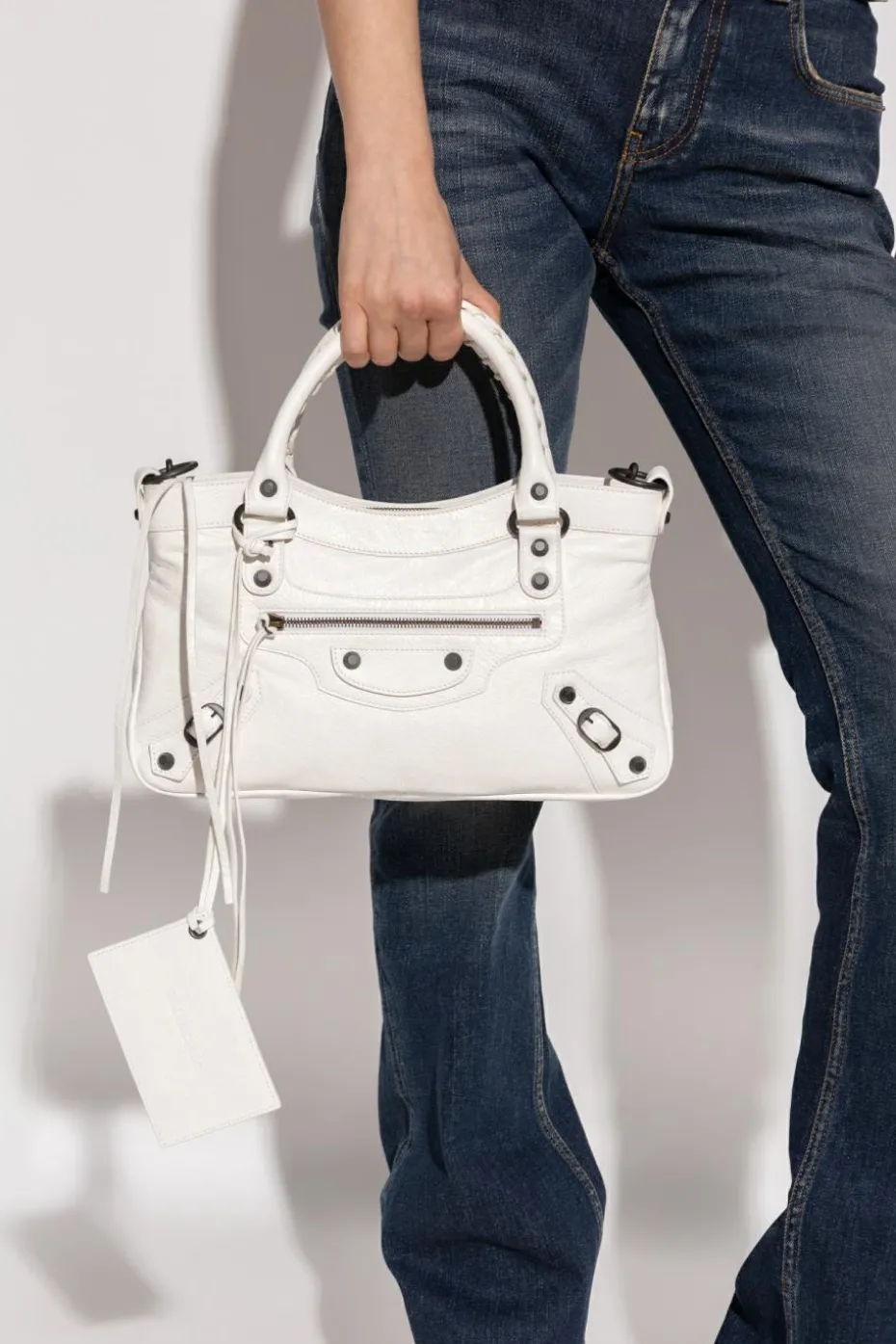 Balenciaga BIAŁY Torba do ręki `Le City`