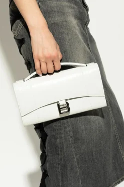 Balenciaga BIAŁY Torba 'Hourglass`