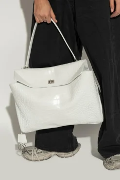 Balenciaga BIAŁY Torba na ramię `Rodeo Top`