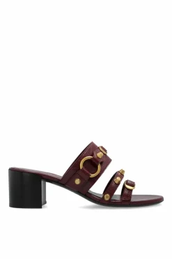 Balenciaga BORDO Klapki na obcasie `City`