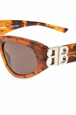 Balenciaga BRĄZOWY Okulary przeciwsłoneczne ‘Dynasty’