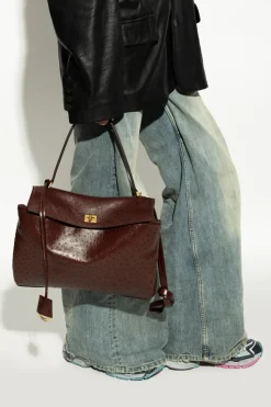 Balenciaga BRĄZOWY Torba do ręki `Rodeo Medium`