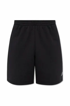 Balenciaga CZARNY Bawełniane szorty z nadrukowanym logo