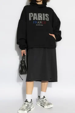 Balenciaga CZARNY Bluza z logo