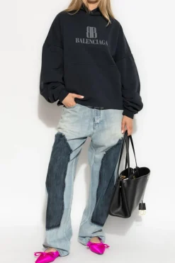Balenciaga CZARNY Bluza z kapturem