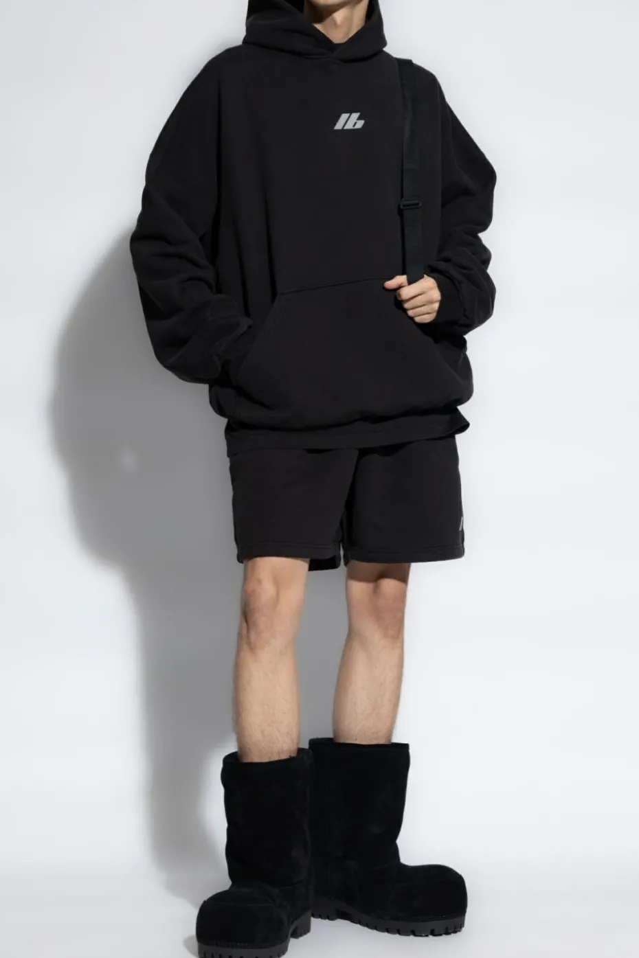 Balenciaga CZARNY Bluza z kapturem