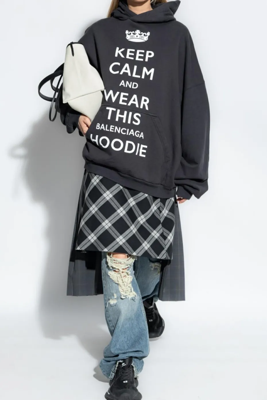 Balenciaga CZARNY Bluza z kapturem