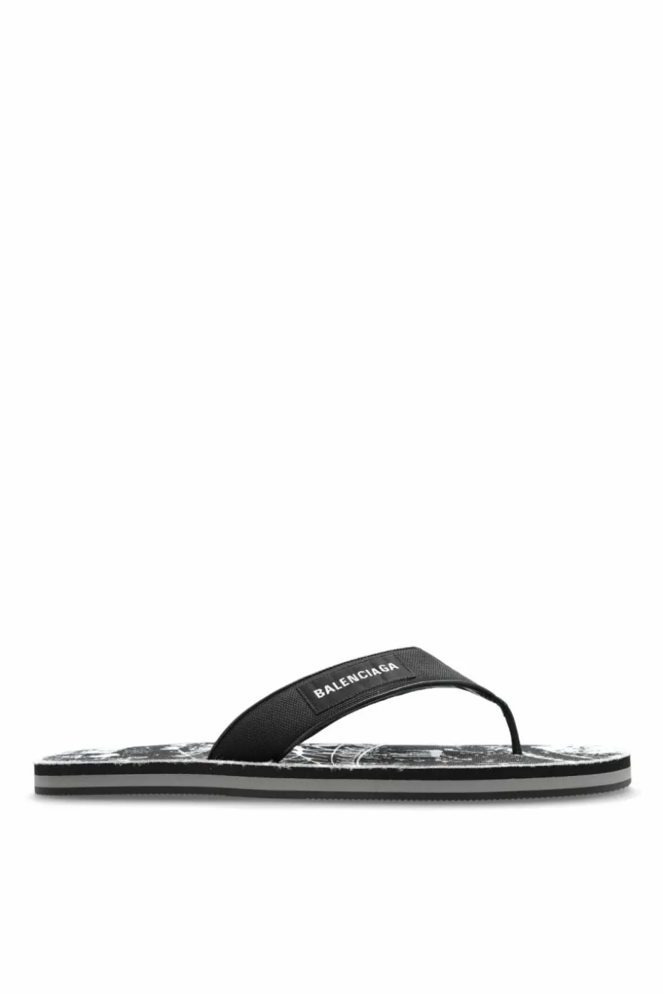 Balenciaga CZARNY Japonki z logo