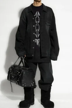 Balenciaga CZARNY Jeansy z szerokimi nogawkami