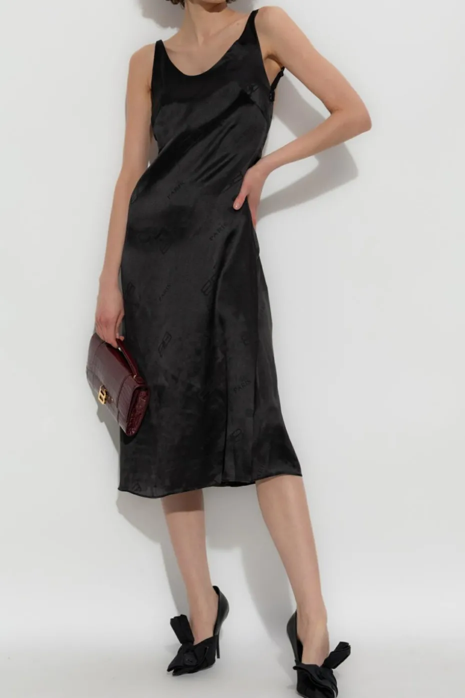 Balenciaga CZARNY Jedwabna sukienka