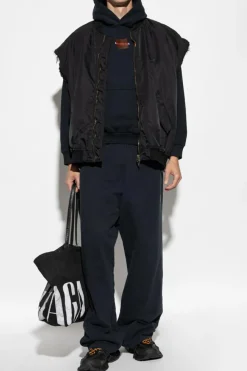 Balenciaga CZARNY Kamizelka z efektem `vintage`