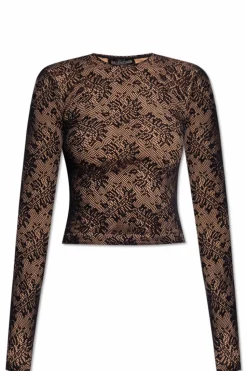 Balenciaga CZARNY Koronkowy top
