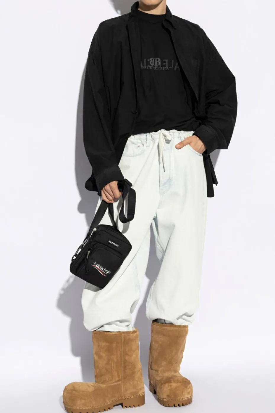 Balenciaga CZARNY Koszula z kieszenią