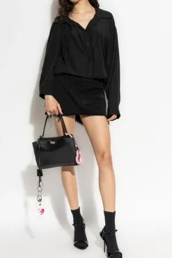 Balenciaga CZARNY Krótka spódnica z efektem `vintage`