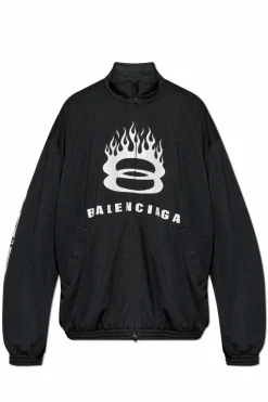 Balenciaga CZARNY Kurtka z nadrukowanym logo