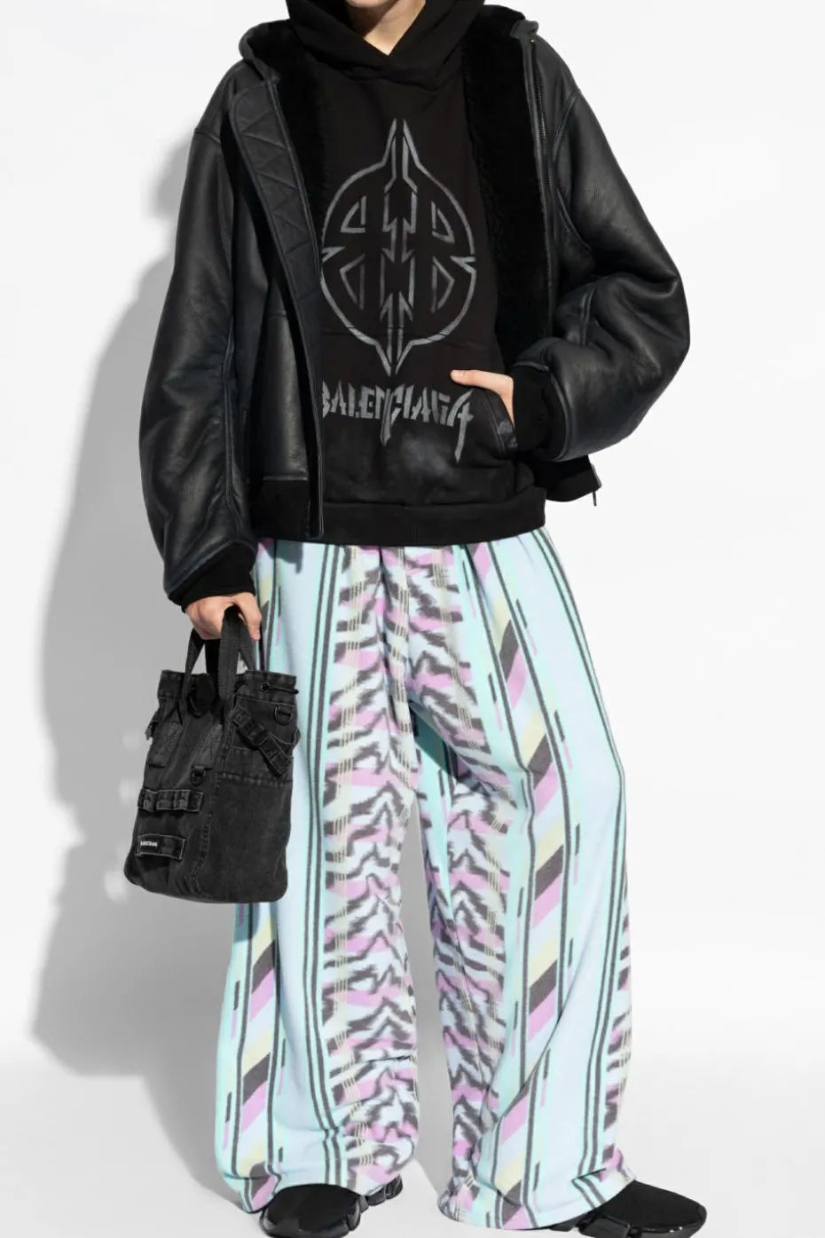 Balenciaga CZARNY Kurtka skórzana