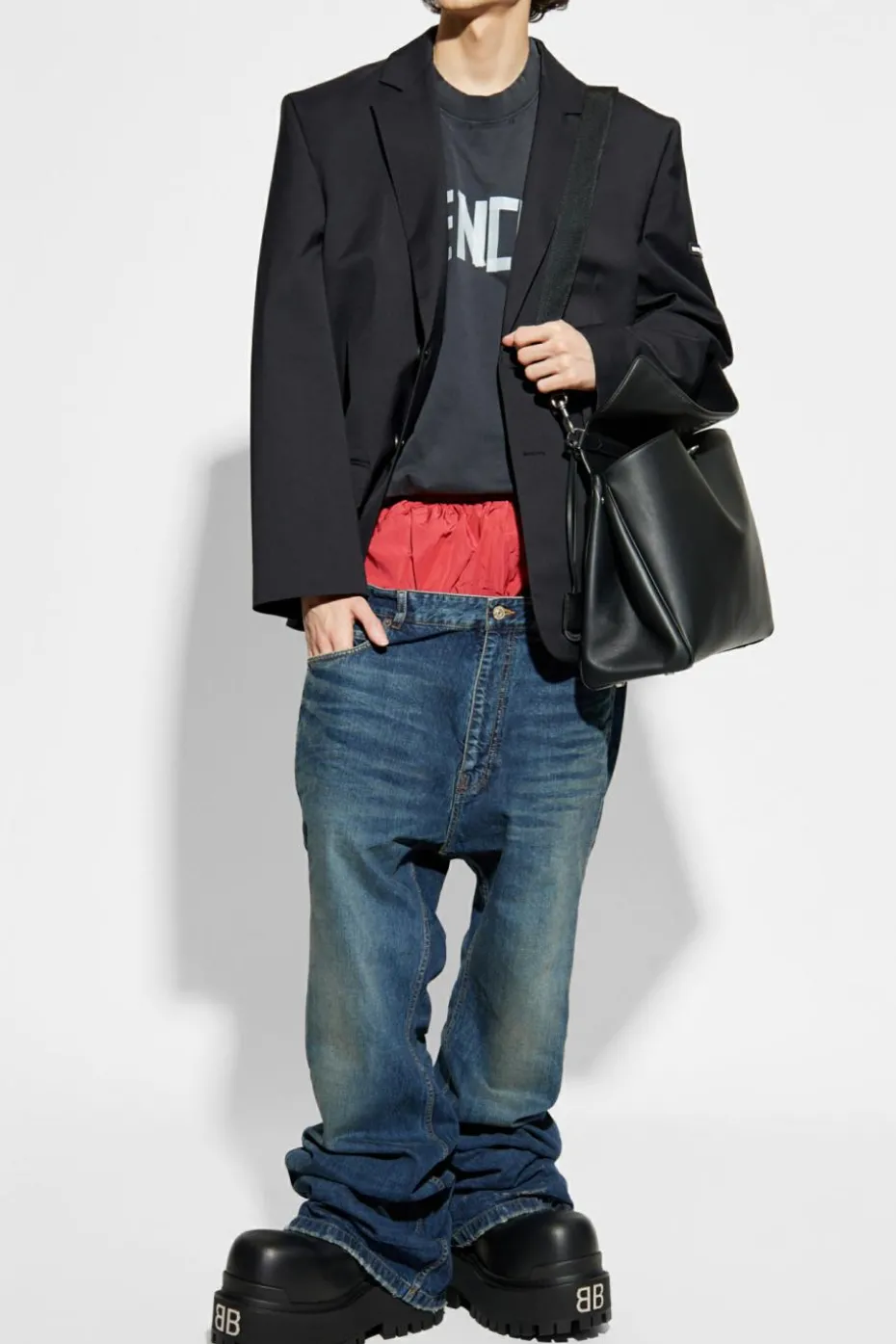 Balenciaga CZARNY Marynarka z logo