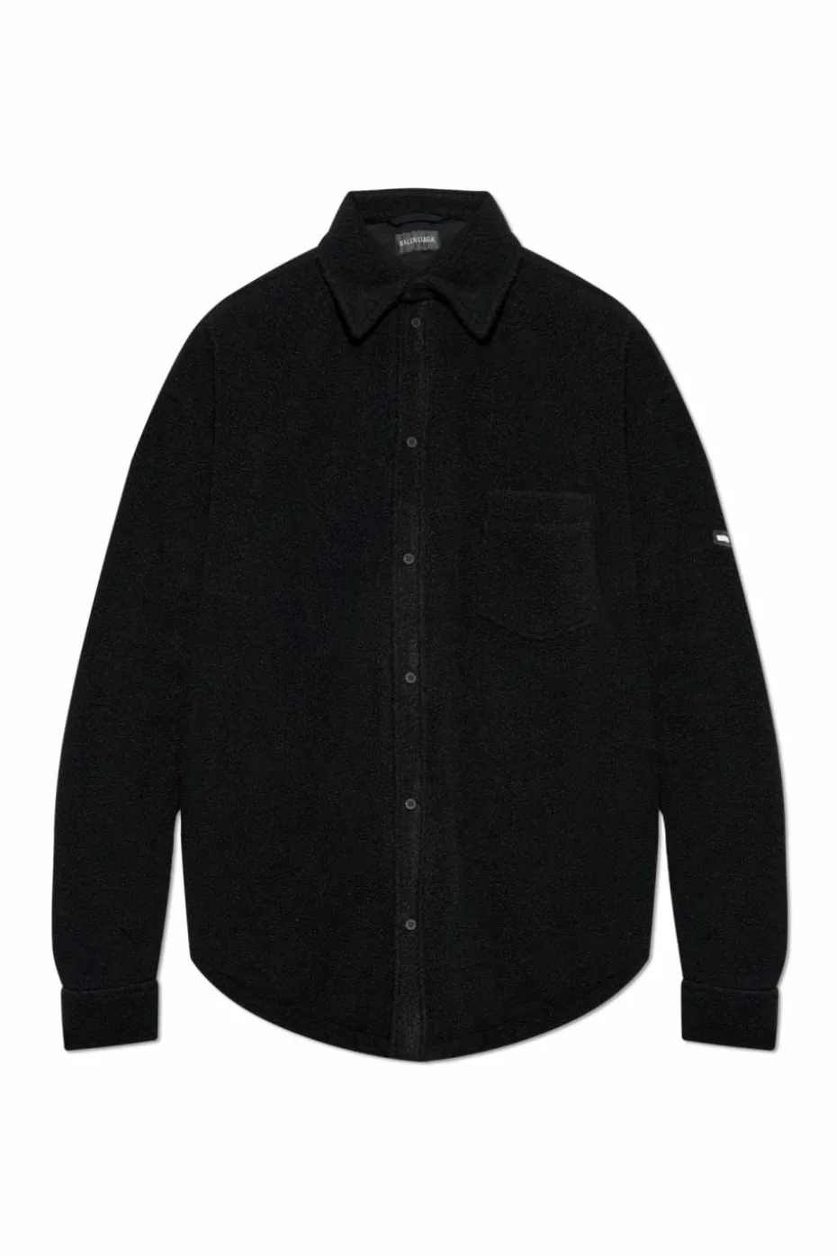 Balenciaga CZARNY Ocieplana koszula typu `oversize`