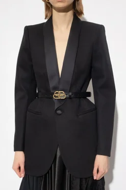 Balenciaga CZARNY Pasek z logo