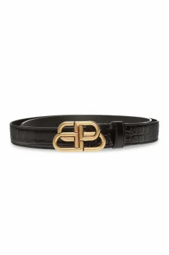 Balenciaga CZARNY Pasek z logo