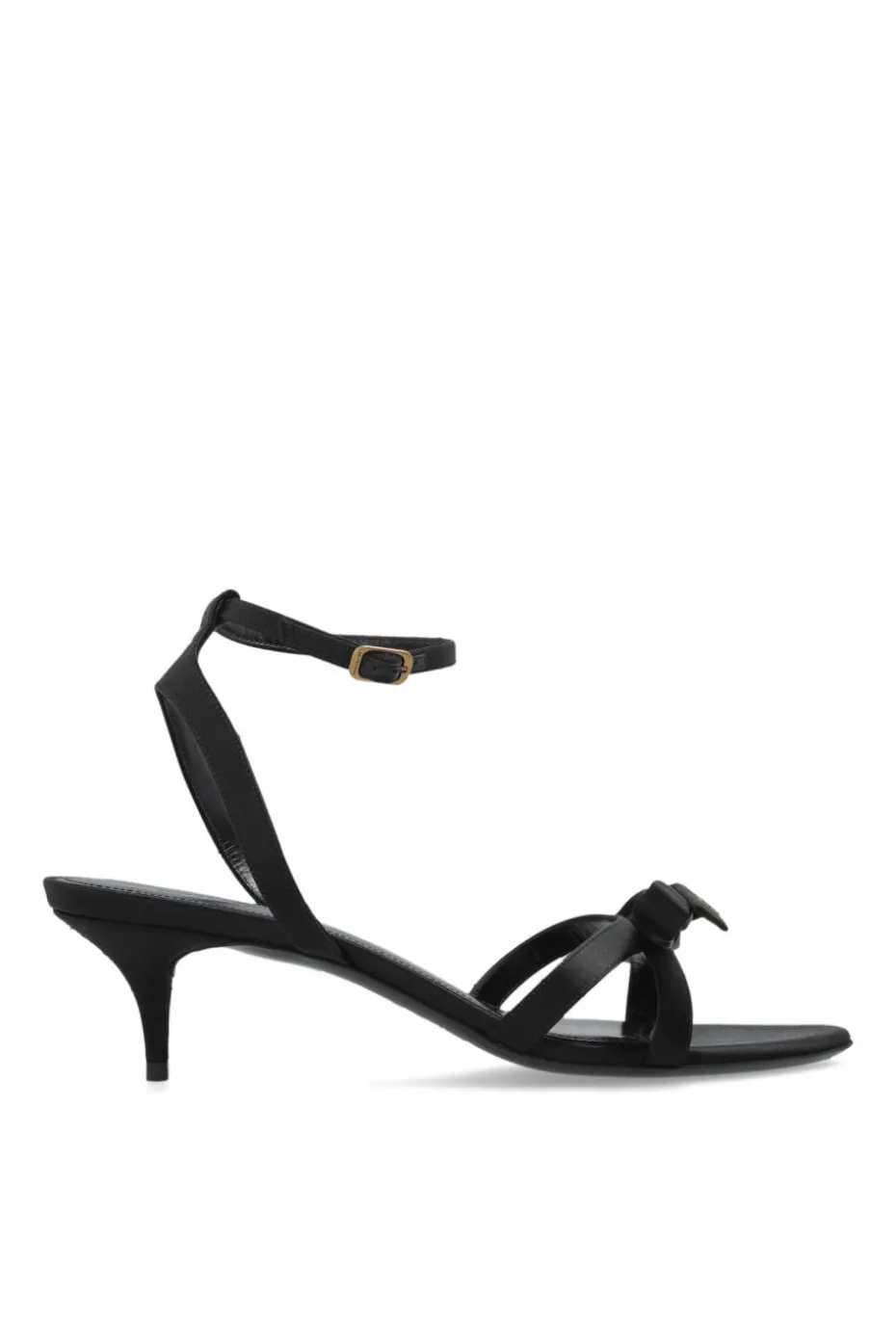 Balenciaga CZARNY Satynowe sandały na obcasie