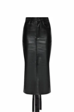 Balenciaga CZARNY Skórzana spódnica