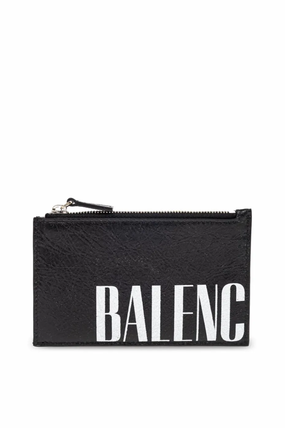 Balenciaga CZARNY Skórzany portfel z logo