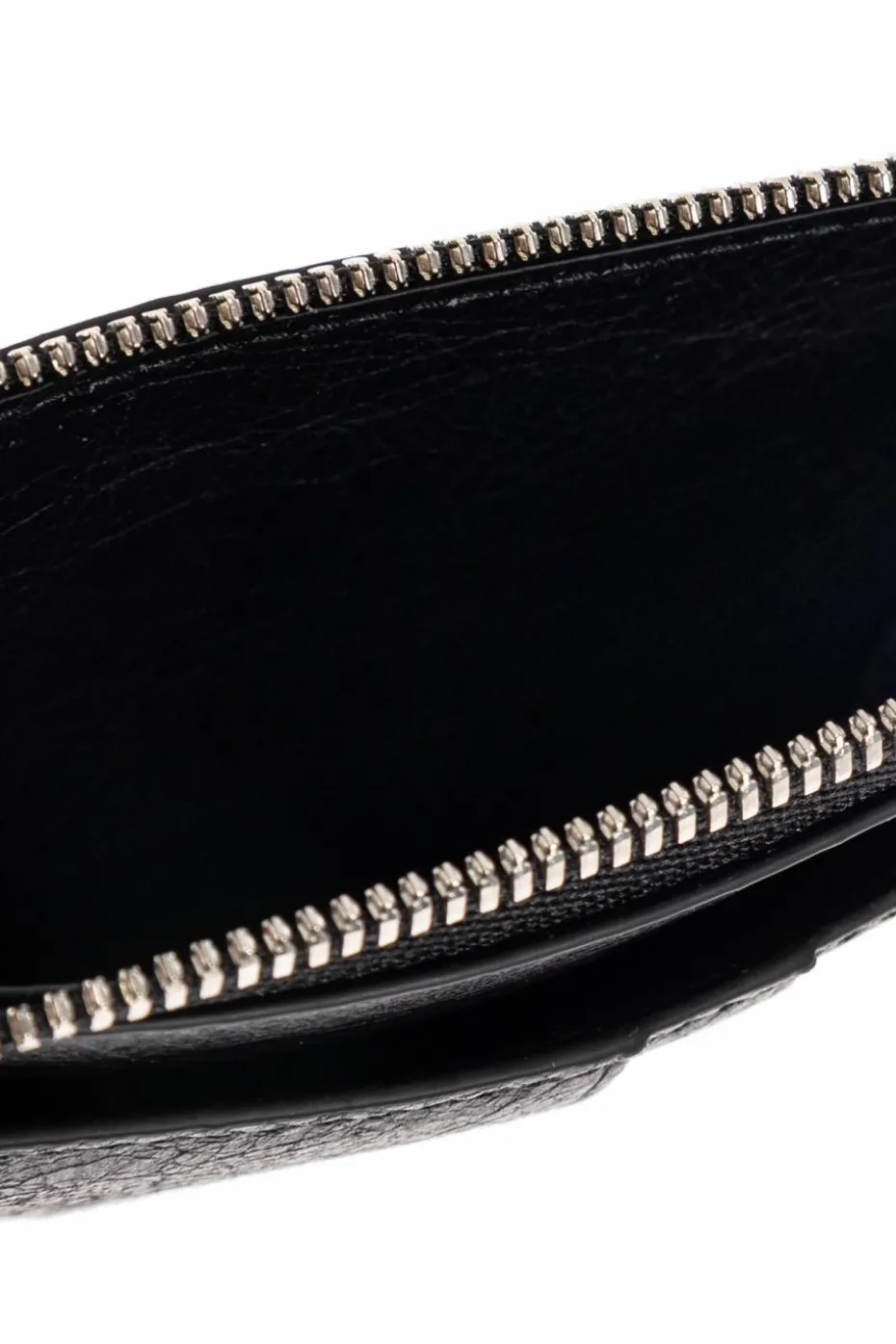 Balenciaga CZARNY Skórzany portfel z logo