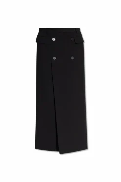Balenciaga CZARNY Spódnica z dekoracyjnymi guzikami