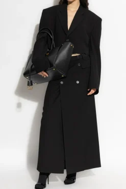 Balenciaga CZARNY Spódnica z dekoracyjnymi guzikami