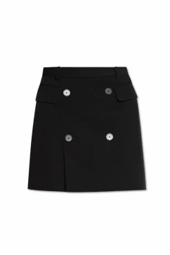 Balenciaga CZARNY Spódnica z dekoracyjnymi guzikami