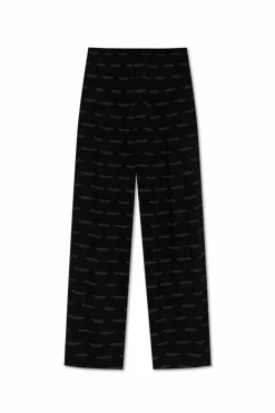 Balenciaga CZARNY Spodnie o luźnym kroju z monogramem