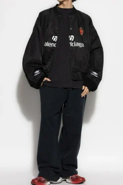 Balenciaga CZARNY Spodnie dresowe z logo